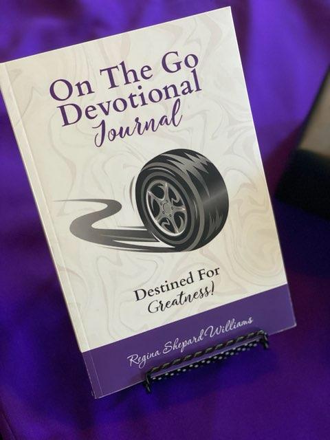 On The Go Devotional Journal is a 90 day devotional that allows you to meditate on the scripture provided, answer a thought provoking question, say a prayer, journal your daily thoughts and prayers. It even has a section to write your goals and gratitude 